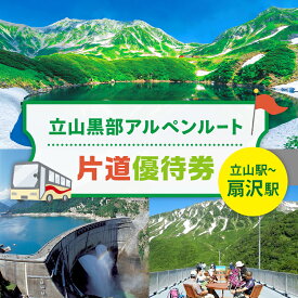 【ふるさと納税】立山黒部アルペンルート 片道優待券 1枚 (立山駅〜扇沢駅) 片道 優待券 優待チケット 立山黒部観光 立山駅 扇沢駅 山岳観光 アルペンルート 旅行 トラベル 観光 レジャー 優待 チケット F6T-780