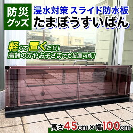 【ふるさと納税】【浸水対策 スライド防水板】防災グッズ たまぼうすいばん (高さ45cm×幅100cm) Nicoldsystem 防災 防災用品 土のう 浸水防止 災害 水害 対策 富山県 立山町 F6T-379