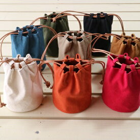 【ふるさと納税】 丸底の巾着バッグ S [アトリエSASSA 富山県 朝日町 34310168]