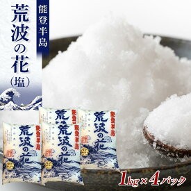 【ふるさと納税】塩　能登半島　荒波の花（1kgx4パック） | 調味料 食品 加工食品 人気 おすすめ 送料無料