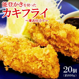 【ふるさと納税】能登かきを使ったカキフライ 20個入り（冷凍・小分け） ※2026年1月中旬～4月下旬頃に順次発送予定