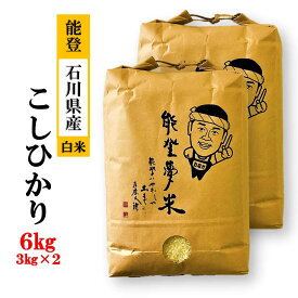 【ふるさと納税】【能登半島地震復興支援】【発送時期が選べる】【新米】能登産コシヒカリ　能登夢米6kg（精米3kg×2袋）◇ 石川県 七尾市 能登