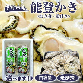 【ふるさと納税】【能登半島地震復興支援】☆楽天限定☆／能登かき むき身・殻付き 下村水産 ｜牡蠣 カキ オイスター 国産 加熱用 カキフライ 海鮮 魚介 石川県 七尾市 能登