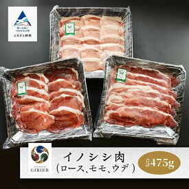 【ふるさと納税】 イノシシ肉 食べ比べセット ( ロース モモ ウデ ) 合計 475g グルメ ジビエ 猪 肉 小松市 石川県 010169【ジビエアトリエ加賀の國】
