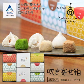 【ふるさと納税】 吹き寄せ箱　深型大（鈴玉　4箱・茶玉　4箱） クッキー メレンゲ菓子 添加物不使用 焼き菓子 こだわり 詰合せ グルメ お取り寄せ 人気 ランキング おすすめ お中元 お歳暮 ギフト 小松市 こまつ 石川県 ふるさと 故郷 納税 021004【菓子工房yodogawa】