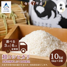 【ふるさと納税】【定期便】超コシヒカリ 10kg(5kg×2袋) 選べる 3ヶ月 / 6ヶ月 玄米 精米したて白米発送 石川県 小松市 【のむら農産】