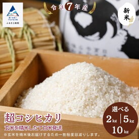 【ふるさと納税】令和7年産 超コシヒカリ 選べる 2kg / 5kg / 10kg 玄米 精米したて白米発送 石川県 小松市 【のむら農産】