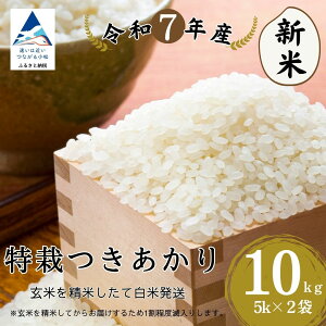 【ふるさと納税】特栽つきあかり 玄米 選べる 5kg / 10kg 精米したて白米発送 石川県 小松市 【のむら農産】016057