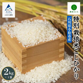 【ふるさと納税】 農家ふじた 特別栽培米 こしひかり 精米 2kg 令和7年産 米 コメ お米 県産米 国産米 2キロ 小松市 こまつ 石川県 010280【農家ふじた】