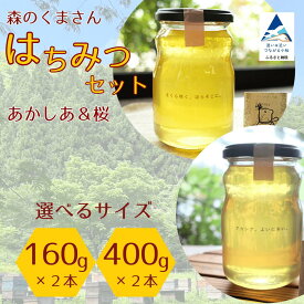 【ふるさと納税】はちみつセット あかしあ&桜 選べる160g×2本 / 400g× 2本 ハチミツ アカシア ギフト 贈り物 人気 小松市 石川県 013056 【森のくまさん】