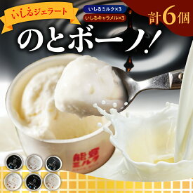 【ふるさと納税】いしるジェラート「のとボーノ！」詰め合わせ 6個セット（ミルク／キャラメル 各3個） | 魚醤油 アイスミルク スイーツ お菓子 デザート 能登 石川県 輪島市