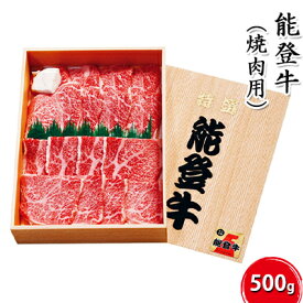 【ふるさと納税】能登牛（焼肉用）500g　【お肉・牛肉・焼肉・バーベキュー・牛肉・お肉】　お届け：2024年5月下旬から出荷開始予定です。