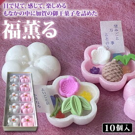 【ふるさと納税】福薫る 10個入 【2026年1月中旬以降配送】御干菓子 和菓子 最中 もなか 松竹梅 山海堂 グルメ お菓子 菓子 食品 お土産 おやつ お茶請け お茶菓子 能登半島地震復興支援 F6P-2045