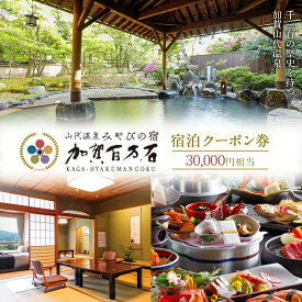 【ふるさと納税】みやびの宿 加賀百万石 宿泊クーポン券 30,000円相当 温泉 宿泊券 旅行 トラベル 宿泊 宿泊施設 F6P-1974