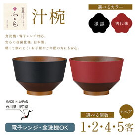 【ふるさと納税】 ＼ 選べるカラー・選べる個数 ／ 和の色 抗菌汁椀 日本製 飯椀 取り皿 お椀 椀 漆器 伝統工芸 工芸品 F6P-2576var