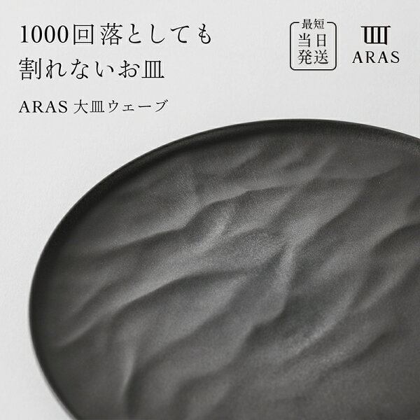 【ふるさと納税】ARAS大皿ウェーブ 27cm 色 ・ 枚数が選べる 1枚 or 2枚 皿 最短 当日 発送 大皿 プレート 割れない 保証付き ARAS エイラス 色が選べる 皿 食器 うつわ 贈り物 ギフト 新生活 父の日 母の日 1.5万円 3万円 15000円 30000円 F6P-2584var