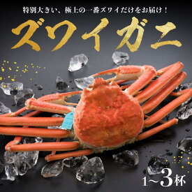 【ふるさと納税】【 味覚の王様 加能ガニ ・ 姫丸 の 一番 ズワイガニ 】 1 - 3月 配送 1番ズワイ 茹で上げ後 約 1.0kg × 1杯 2杯 3杯