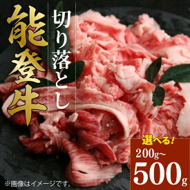 【ふるさと納税】 能登牛 切り落とし 500g 300g 200g 黒毛和牛 ギフト 選べる容量 小分け とろける 食感 ギフトボックス 贈答 プレゼント ブランド 和牛 国産 肉 冷凍 石川 石川県 羽咋 5000円 国産 能登半島 牛肉 焼肉 すき焼き しゃぶしゃぶ にも 災害支援 復興支援