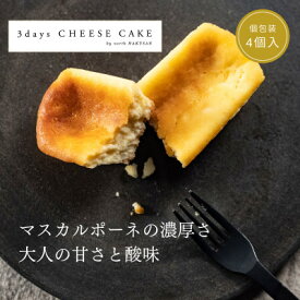 【ふるさと納税】3days CHEESE CAKE【Sサイズ】4個【配送不可地域：離島】【1446614】