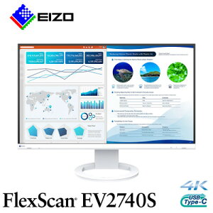 yӂ邳Ɣ[ŁzEIZO USB Type-C27^4Ktj^[ FlexScan EV2740S zCgy1635564z