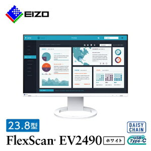 yӂ邳Ɣ[ŁzEIZO USB-CóELAN23.8^j^[ FlexScan EV2490 zCg_ t tj^[ p\R pcj^[ Q[~Oj^[ USB Type-C fCW[`F[ y1308106z