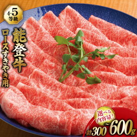 【ふるさと納税】 牛 ロース 選べる容量 【てらおかの能登牛】 能登牛 (4〜5等級) すき焼き用 300〜600g [てらおか風舎（寺岡畜産株式会社） 石川県 志賀町 AA8004] すき焼き てらおか 鍋