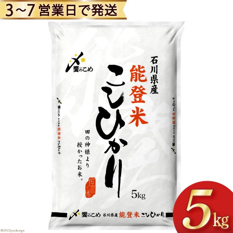 楽天市場】【ふるさと納税】米 令和5年 能登米 こしひかり 精米 5kg