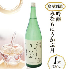 【ふるさと納税】 【鳥屋酒造】能登の酒を味わう！ 日本酒「吟醸　みなもにうかぶ月（720ml）」1本 [道の駅織姫の里なかのと 石川県 中能登町 nk17amw270062] 日本酒 お酒 酒 吟醸 吟醸酒 地酒 おさけ 能登