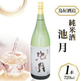 【ふるさと納税】 【鳥屋酒造】能登の酒を味わう！ 日本酒「池月 純米酒（720ml）」1本 [道の駅織姫の里なかのと 石川県 中能登町 nk17amw270063] 日本酒 お酒 酒 純米酒 純米 地酒 おさけ 能登
