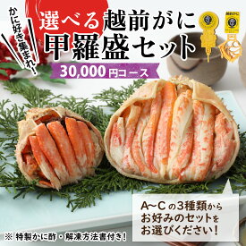 【ふるさと納税】【訳あり】蟹好き集まれ！選べる越前蟹 甲羅盛セット【30,000円コース】 / かに カニ セイコガニ ズワイガニ せいこがに ずわいがに 越前がに 甲羅盛 かに酢 手軽 国産 冷凍配送 送料無料 [C-096005]