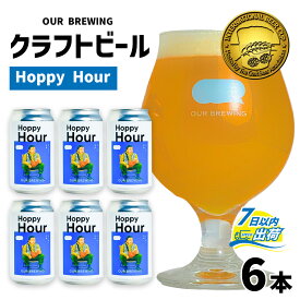 【ふるさと納税】【金賞受賞】OUR BREWING クラフトビール【Hoppy Hour】6本セット / クラフトビール コールドIPA ゴールデン ラガー 福井県産六条大麦麦芽 お歳暮 お中元 父の日 バレンタインデー 福井県 福井市 送料無料 [A-156004]