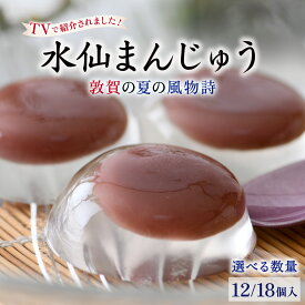 【ふるさと納税】★TV番組で紹介された★＜夏季限定＞ 敦賀の夏の風物詩 水仙まんじゅう 2箱 / 3箱（1箱6個入り）【水まんじゅう 冷菓 冷菓子 和菓子 お菓子 おやつ ひんやり デザート スイーツ まんじゅう 饅頭 こしあん 餡 お取り寄せ 贈り物 ギフト お中元 土産】