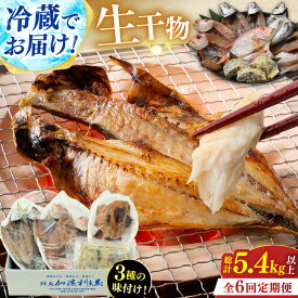 【ふるさと納税】【6回定期便/隔月発送】季節の旬の魚をお届け！"生"干物厳選詰め合わせ / ひもの 醤油干し 味噌漬け 塩干し 一夜干し 海鮮 詰め合わせ 旬 海の幸 セット あじ さば 小浜市 / 加福鮮魚 【配送不可地域：北海道・沖縄・離島】 [BFBC013]