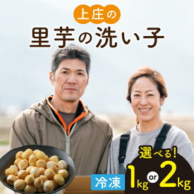 【ふるさと納税】【先行予約】【選べる容量】皮むきいらず、煮っ転がしに最適！上庄の里芋の洗い子【冷凍】 1kg or 2kg 【10月中旬より順次発送】 |ねっとりホクホク もっちり 小分け 使いやすさ 冷凍 芋 イモ サトイモ 里芋 野菜 和食 便利 皮なし 送料無料