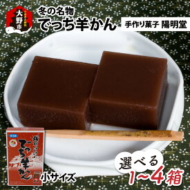 【ふるさと納税】福井県大野市 冬の名物 でっち羊かん（手作り菓子 陽明堂 水ようかん）小サイズ（正味560g）×1箱／2箱／3箱／4箱 が選べます | 水ようかん 小サイズ 小分け 冬の名物 大野 贈り物 お歳暮 手土産 風物詩 [A-053003]