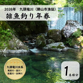【ふるさと納税】【2026年分】九頭竜川（勝山市漁協） 雑魚年券 1名様分| 魚 魚介 釣り 体験 チケット