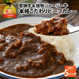 【ふるさと納税】若狭牛＆放牧ジャージー牛 本格こだわりビーフカレー 5パック（200g/1パック） 計1kg / 肉 若狭牛 ジャージー牛 ブランド牛 ビーフ カレー 人気 おすすめ 北陸 福井県 勝山市