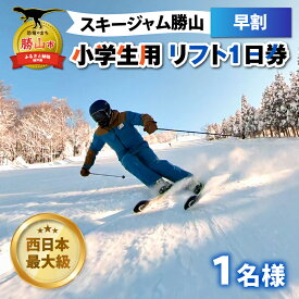 【ふるさと納税】スキージャム勝山 小学生用リフト1日券（早割） | リフト券