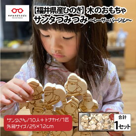 【ふるさと納税】福井県産ひのきのサンタつみつみ 〜 レーザーバージョン 〜 [B-06820]