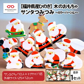 【ふるさと納税】福井県産ひのきのサンタつみつみ 〜 カラーバージョン 〜 [B-06821]