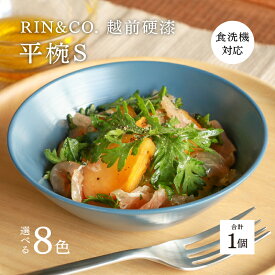 【ふるさと納税】 NHKあさイチで紹介されました！【選べるカラー！】【RIN&CO.】越前硬漆 平椀S / 刷毛目技法 真塗り技法 軽く丈夫な漆塗りの器＜越前漆器＞[B-03818] /お椀 食器 シチュー 煮物 取り皿 食洗機対応 おしゃれ ギフト 福井県鯖江市