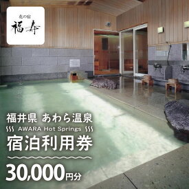 【ふるさと納税】あわら温泉 宿泊利用券 30,000円分 l 宿泊券 利用券 旅館 ホテル チケット ペア 観光 旅行 源泉 大浴場 露天風呂 カニ 蟹 観光地 国内旅行 旅行券 宿泊券 ゴルフ 国内