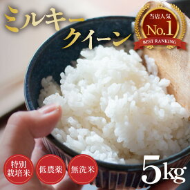 【ふるさと納税】【令和8年産】ミルキークイーン 無洗米 5kg 精米 特別栽培米 低農薬 《食味値85点以上！こだわり無洗米》 / 福井県 あわら市 北陸 米 お米 人気 白米 精米 新米