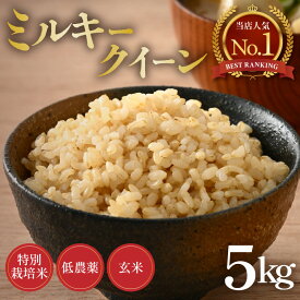 【ふるさと納税】【令和8年産】ミルキークイーン 玄米 5kg 特別栽培米 低農薬 《食味値85点以上》 / 福井県 あわら市 北陸 米 お米 人気 新米