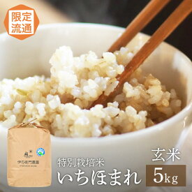 【ふるさと納税】【令和7年産】限定流通 伊与衛門農園 特別栽培 いちほまれ 玄米 5kg ／ 米 kome お米 こめ 農薬不使用 高品質 鮮度抜群 福井県 あわら市熊坂産 ブランド米 玄米
