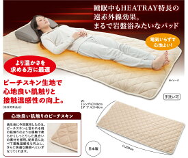【ふるさと納税】HEATRAY プレミアム岩盤浴パッド シングル/ 送料無料 福井県 越前市 寝具 パット 睡眠 防寒 冷え対策 温活 腰痛 生理痛 冬 あったかグッズ （18209)