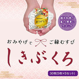 【ふるさと納税】〈しきぶくろ〉 30枚 (5枚×6セット) お土産を小分けに包むおすそ分け袋 越前和紙 SDGs/ 送料無料 福井県 越前市 お土産 ギフト プレゼント 包装 便利 サプライズ 贈り物 和紙 アイテム(18209)