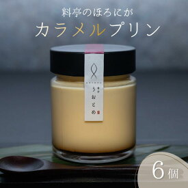 【ふるさと納税】ほろにがカラメルプリン　6個入り【料亭うおとめ】／送料無料 福井県 越前市武生 ふるさと納税 お菓子 おやつ プリン 和菓子 スイーツ 料亭（18209）