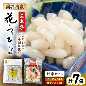 【ふるさと納税】『こだわりの三年掘り栽培』 福井特産 三年子花らっきょ甘辛セット【らっきょう】
