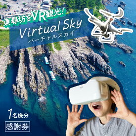 【ふるさと納税】リアルタイム！VRゴーグルで東尋坊観光！！1名様分【感謝券】 【東尋坊 観光 体験 絶景 名勝 体験チケット VR ドローン】